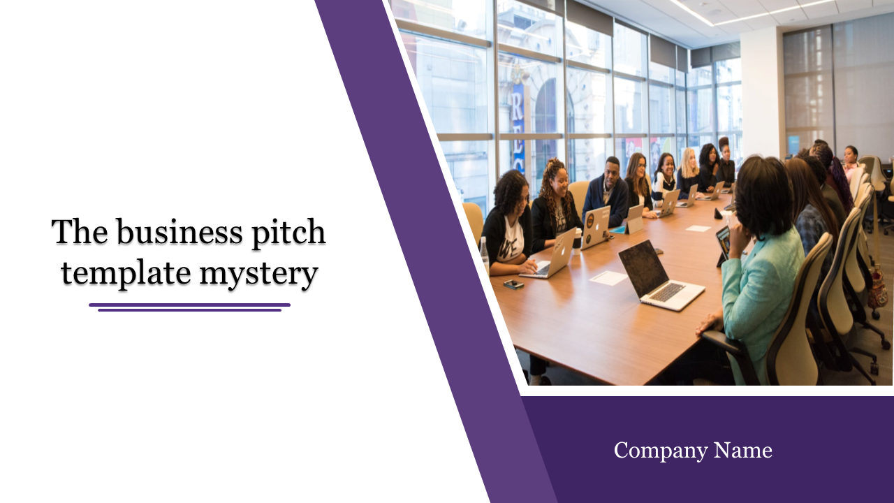 business pitch template-The business pitch template mystery-Purple